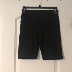 High waisted black bike shorts